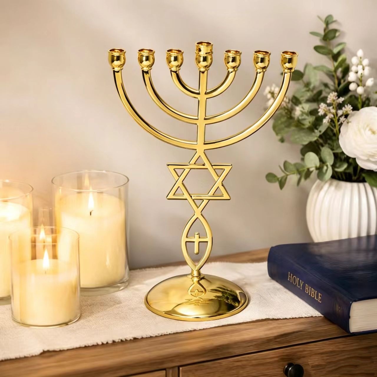 مجموعة حاملات شموع هانوكا ذات - مراجعة Candle Holder Decor وسعره