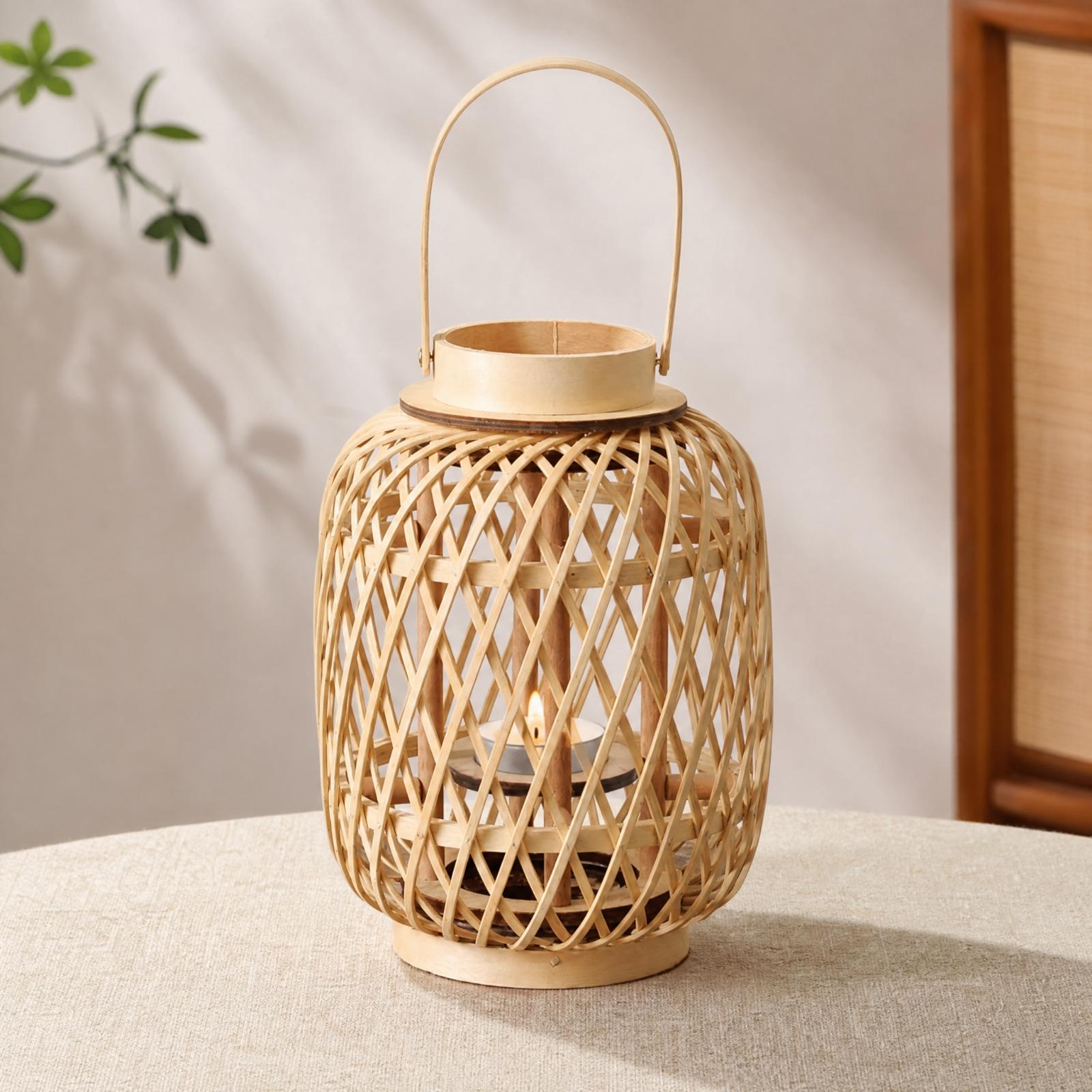 حامل فانوس شموع من الخيزران، م - مراجعة Candle Holder Decor وسعره