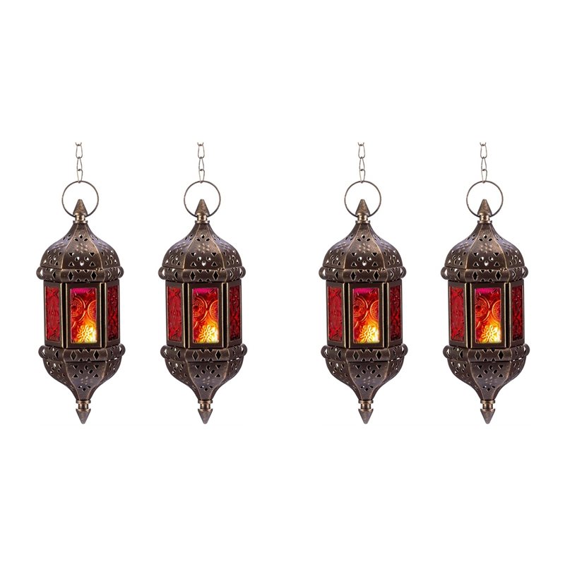 AB34-4 قطع حاملات فوانيس شموع  - مراجعة Candle Holder Decor وسعره