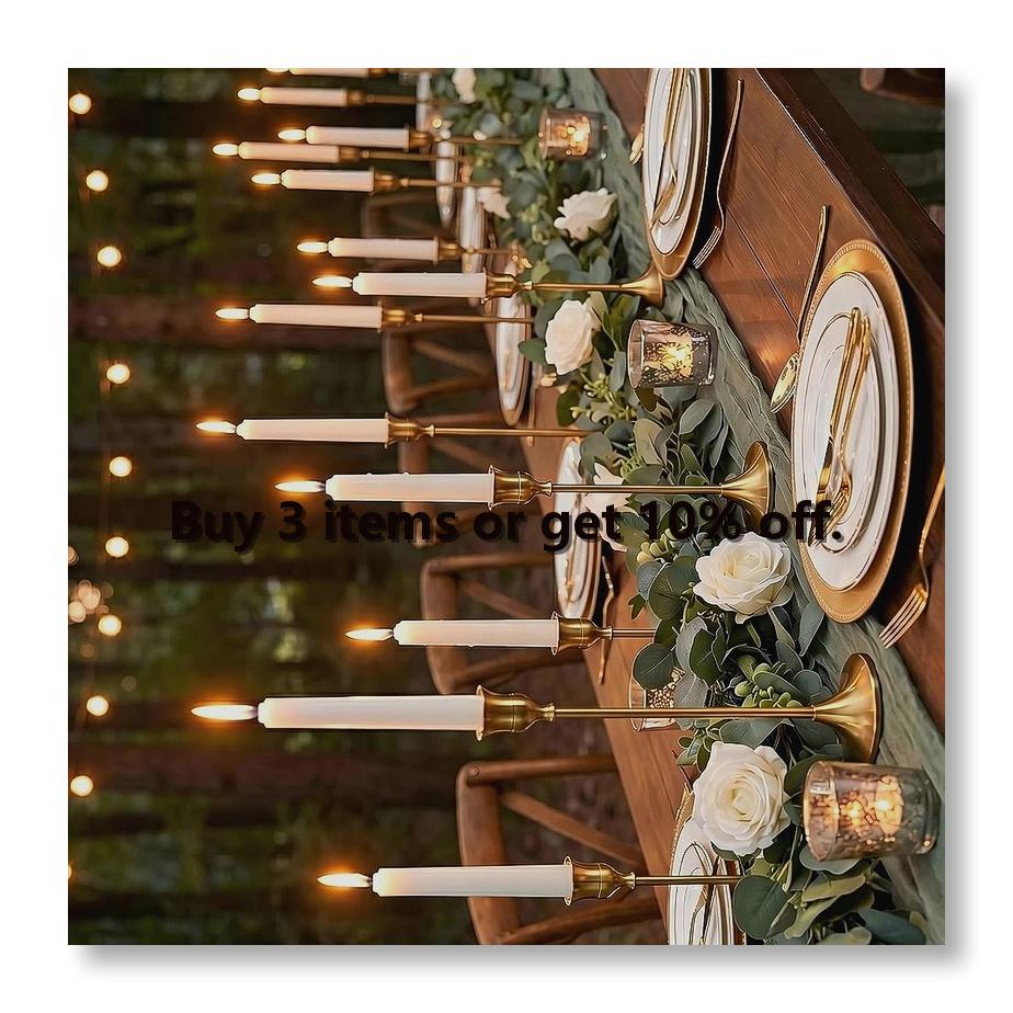 12 قطعة من حوامل الشموع الذهبي - مراجعة Candle Holder Decor وسعره